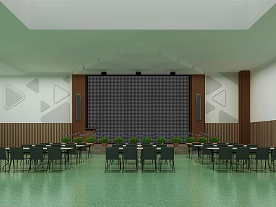 Modern Conference Hall Multifunctional Meeting Room 3d model