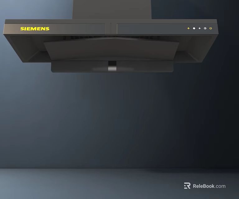 Modern Siemens Kitchen Range Hood Appliance With Sleek Black Design 3d model 