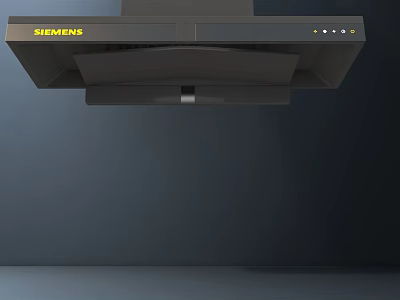 Modern Siemens Kitchen Range Hood Appliance With Sleek Black Design 3d model