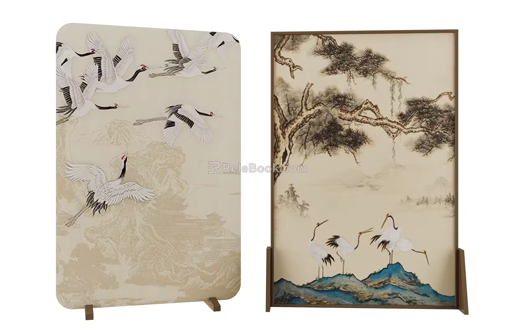 new chinese style screen 3d model