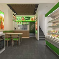 Fresh Nutritious Tasty Restaurant With Open Kitchen Vegetable Display And Modern Seating