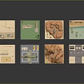 Diverse Scenic Components with Miniature Models in Desert Urban Green and Water Environments