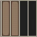 Brown And Black Wardrobe Doors With Grid Patterns And Woven Textures Design 3d model