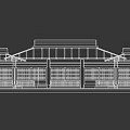 Ancient Traditional Wooden Architecture Design With Classic Roof Lattice Windows And Interior View