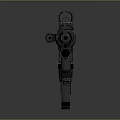 Modern Tactical Rifle 3D Rendered With Scope Grip And Metal Finish