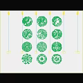 Chinese-style window grilles silhouette pane window sill border openwork window 3d model