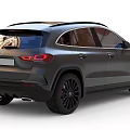 Mercedes Dark SUV Rear View With Black Wheels Stylish Taillights And Dark Exterior