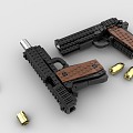 LEGO toy blocks pistol gun 3d model