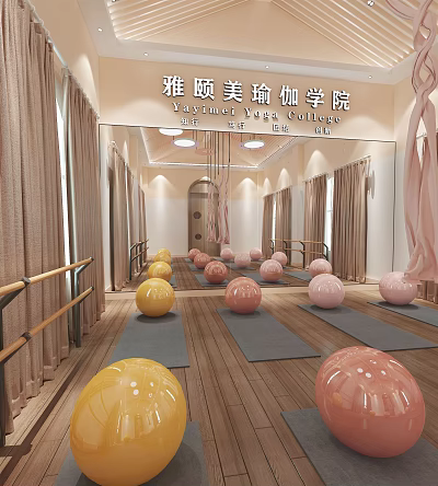 Modern Yoga Studio Yoga 3d model