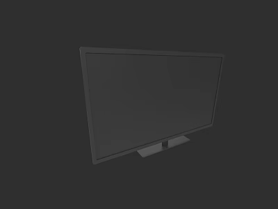 Modern Flat Screen TV With Stable Stand And Sleek Design Features 3d model