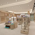 Modern Stylish Clothing Store Interior With Display Racks Sofa And Elegant Lighting