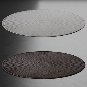 Rif Round Carpet Fabric Carpet Simple Carpet 3d model