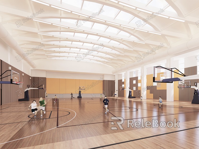 Modern Basketball Gymnasium model