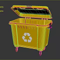 Modern trash can outdoor trash can public trash can sorting trash can 3d model