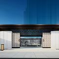 New Chinese-style Gate Community Gate Entrance Demonstration Zone Entrance 3d model