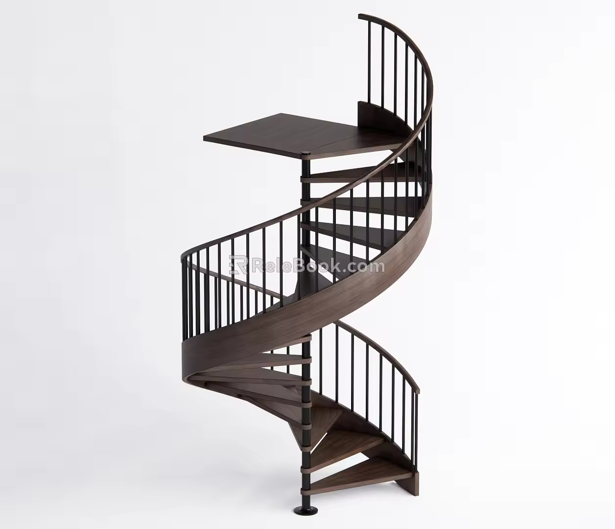 modern revolving staircase 3d model