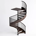 modern revolving staircase 3d model