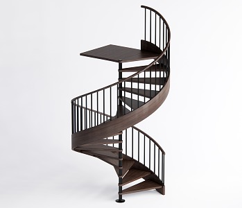 modern revolving staircase 3d model