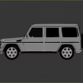 White Off Road Vehicle With Large Wheels Black Trim And Reflective Surface 3d model