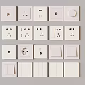 Switch socket panel network cable socket 3d model