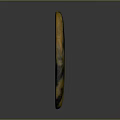Oval Shaped Wooden Stone With Yellow Black White Natural Texture And Patterns