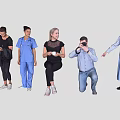 Many characters 3d model