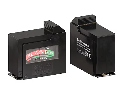 Industrial Battery Testing Equipment With Digital Display And Black Housing 3d model