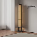 Modern Floor Lamp With Linen Shade And Black Frame For Minimalist Home Decor