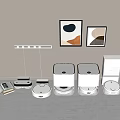 Modern sweeping machine sweeping machine sweeping robot. 3d model