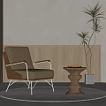 Quiet sofa chair side combination 3d model