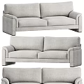Modern Fabric Multi Seater Sofa With Comfortable Armrests And Soft Cushions 3d model