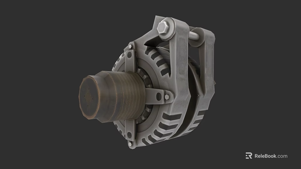 Sturdy Household Appliance Motor Component With Metal Gears And Bolted Structure 3d model 