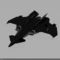 Futuristic Black Concept Aircraft With Sleek Design And Aerodynamic Structure