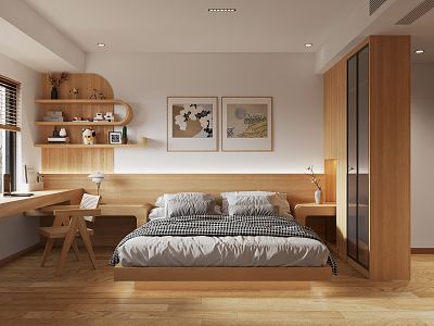 Japanese Bedroom Home Decoration Bedroom 3d model