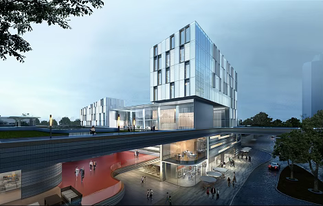 modern large commercial complex with commercial complex modern commercial multi-storey 3d model
