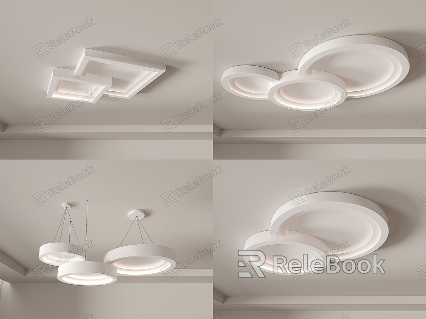 Modern lamp combination living room lamp bedroom lamp ceiling lamp simple new main lamp high-grade lamp combination model