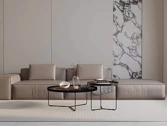 Modern three-seat sofa 3d model