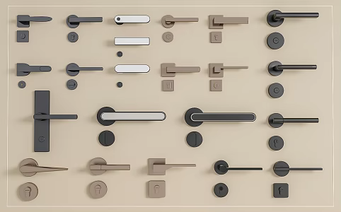 Hardware door lock hardware handle door handle 3d model