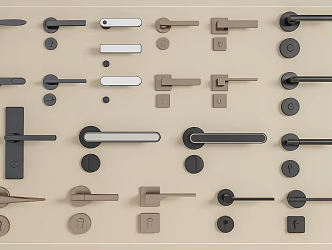Hardware door lock hardware handle door handle 3d model