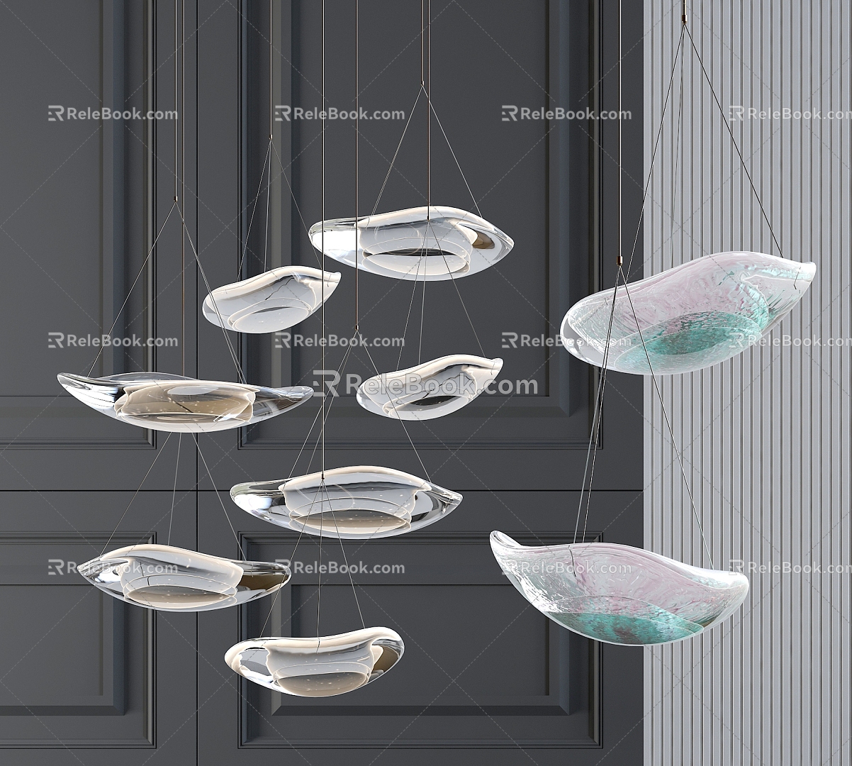 Light Luxury Crystal Chandelier 3d model