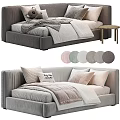 Modern Comfortable Kids Bed With Upholstered Headboard And Multiple Color Options