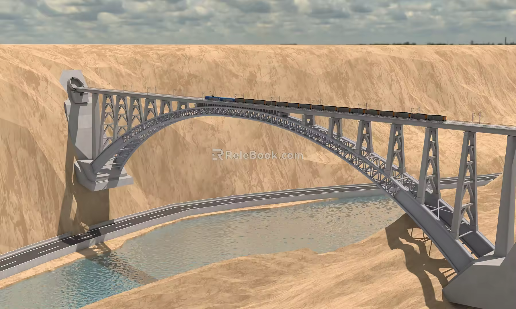 railway bridge 3d model