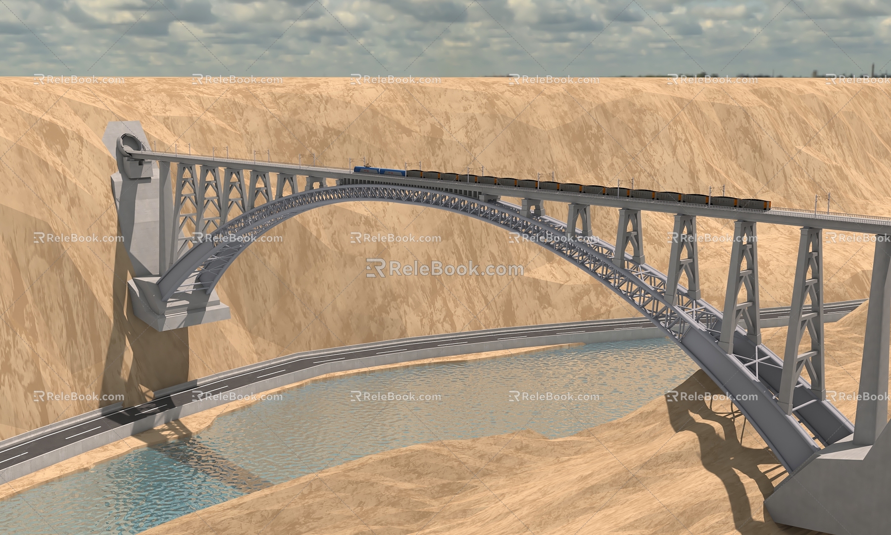 railway bridge 3d model