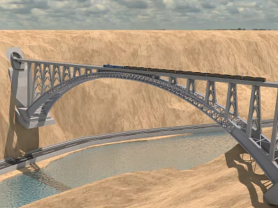 railway bridge 3d model