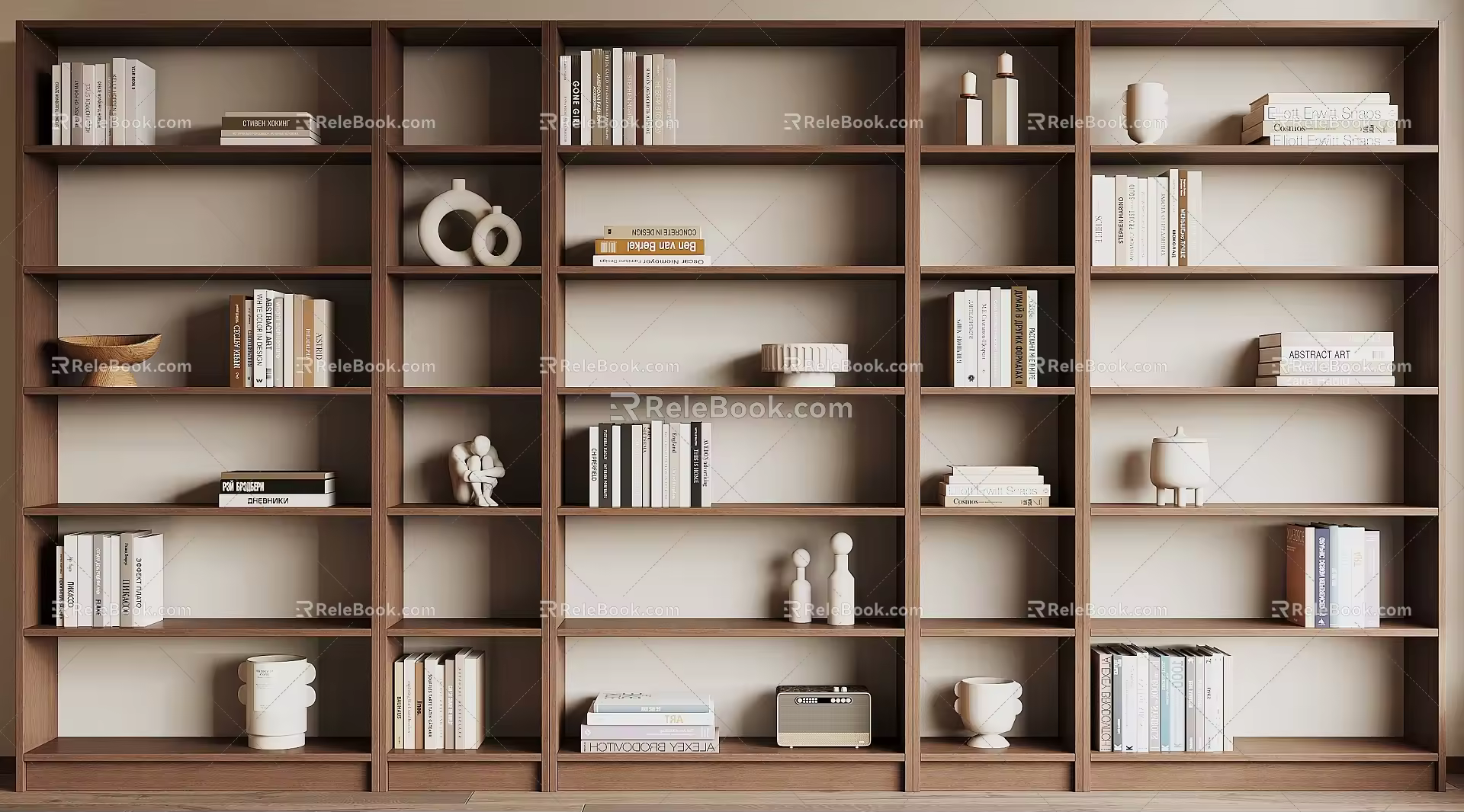 Modern Bookshelf 3d model