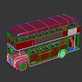 Red Double Decker Bus With Classic Two Story Structure And Shiny Red Exterior