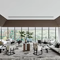Modern reception area Sales office Negotiation area Rest area 3d model