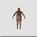 3D Human Character Model With Braided Beard And Minimal Clothing Design 3d model