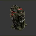 Plastic bucket big trash can bucket pot container realistic 3d model