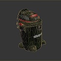 Plastic bucket big trash can bucket pot container realistic 3d model